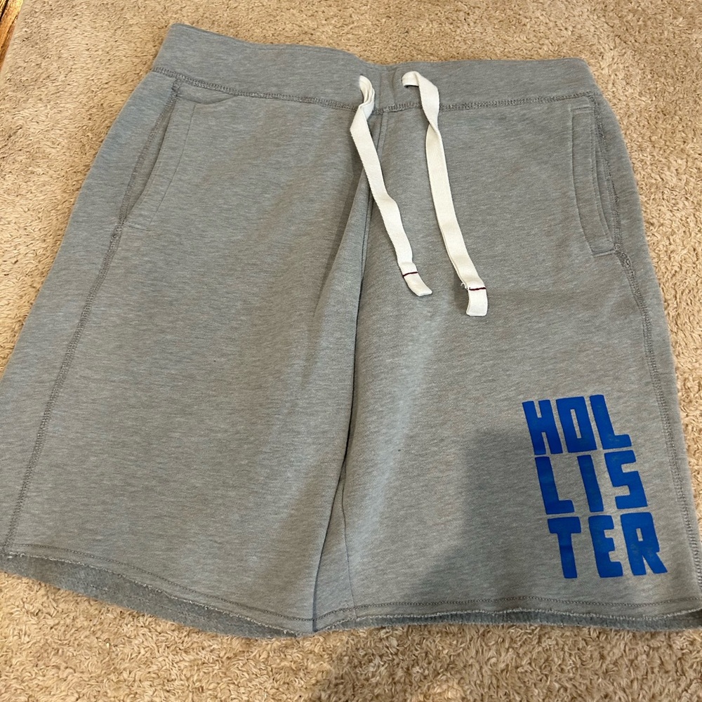 Hollister Gray Logo Men's Sweat Shorts